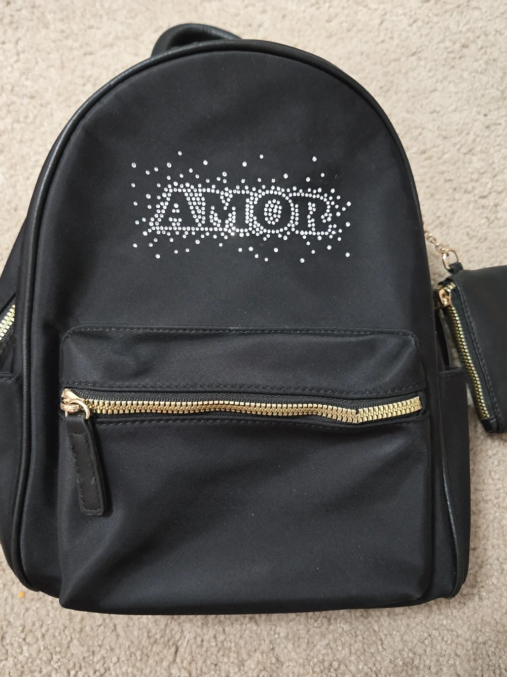 AMOR Studded Black Mini Backpack - Brand Unspecified